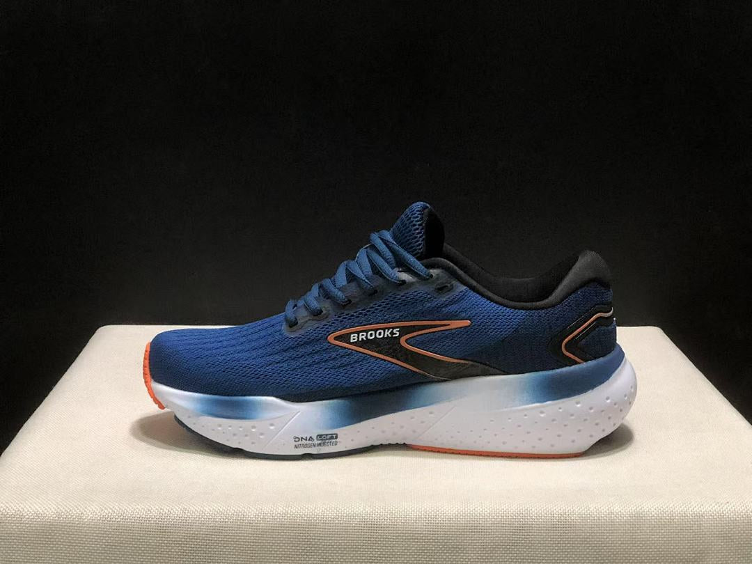 Brooks Glycerin 21 Neutral Road Running Shoes Blue Orange White