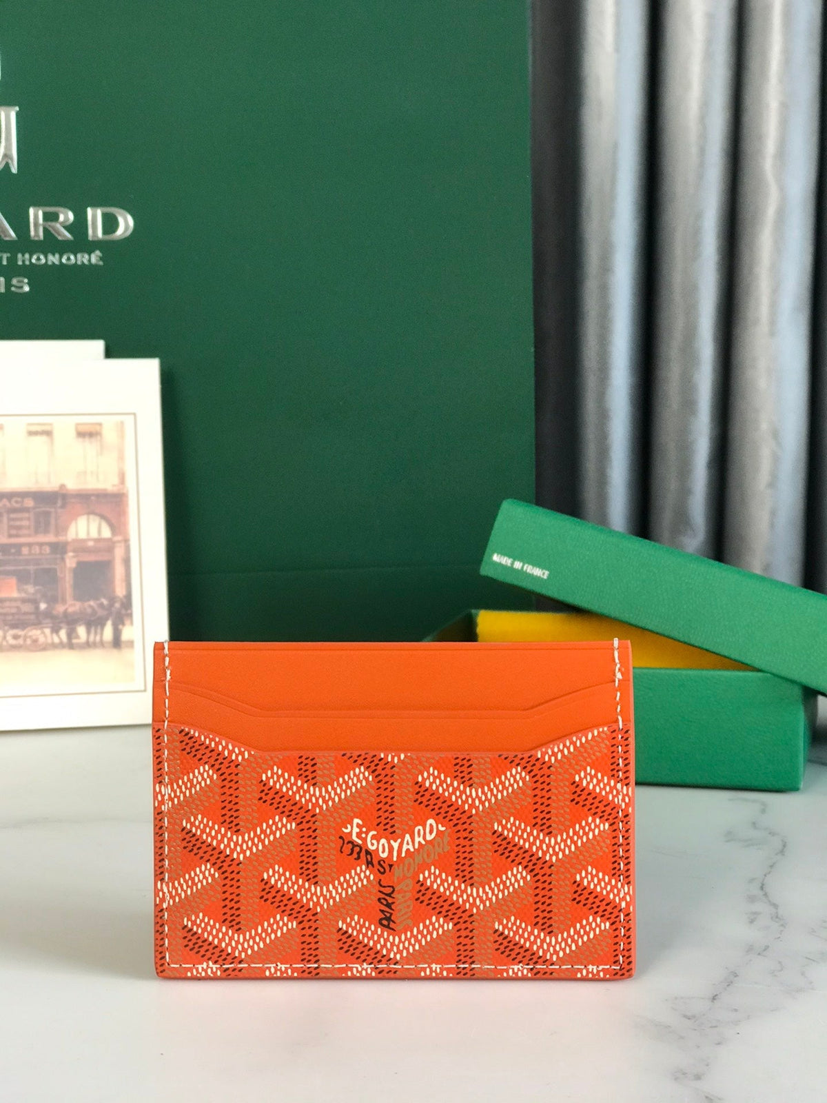 Goya Saint-Sulpice Card Wallet 11cm Orange Canvas