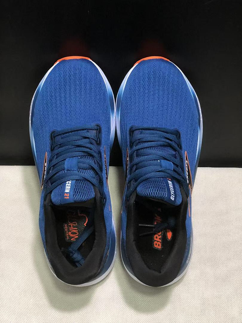 Brooks Glycerin 21 Neutral Road Running Shoes Blue Orange White