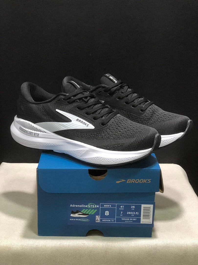 Brooks Adrenaline GTS 24 Support Road Running Shoes Black White