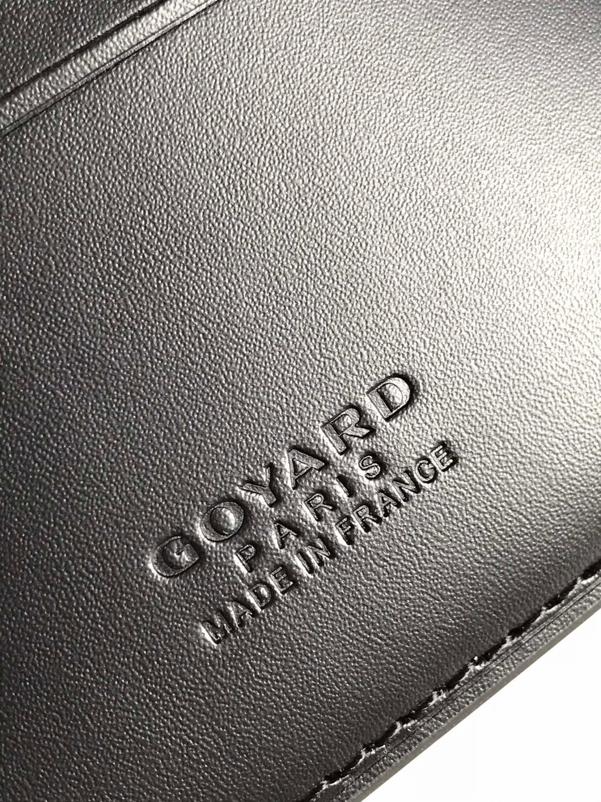 Goyard Victoire Wallet 11cm Black Red Canvas & Cafskin