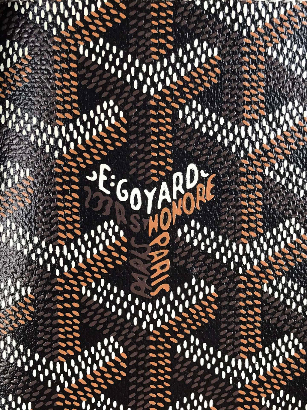 Goyard Victoire Wallet 11cm Black Tan Canvas & Cafskin