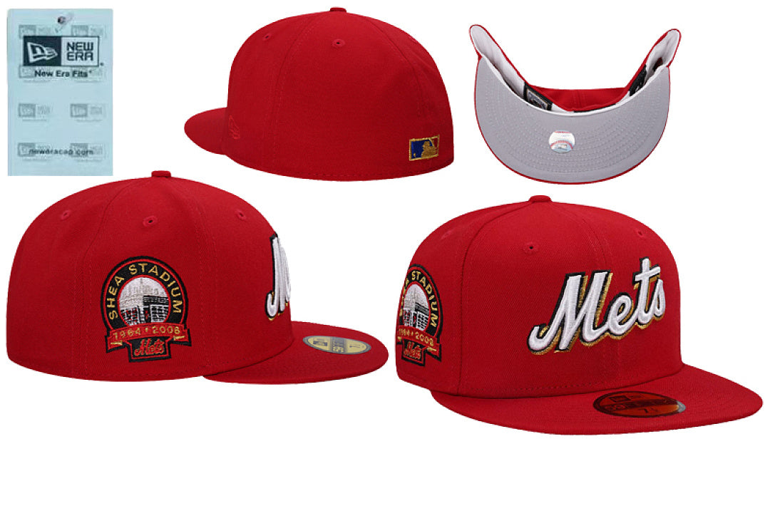 NEW ERA NEW YORK METS SHEA STADIUM RED PRIME EDITION 59FIFTY FITTED HAT