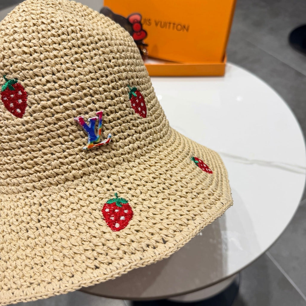 LV Fisherman's Hat Beige in Woven 207170