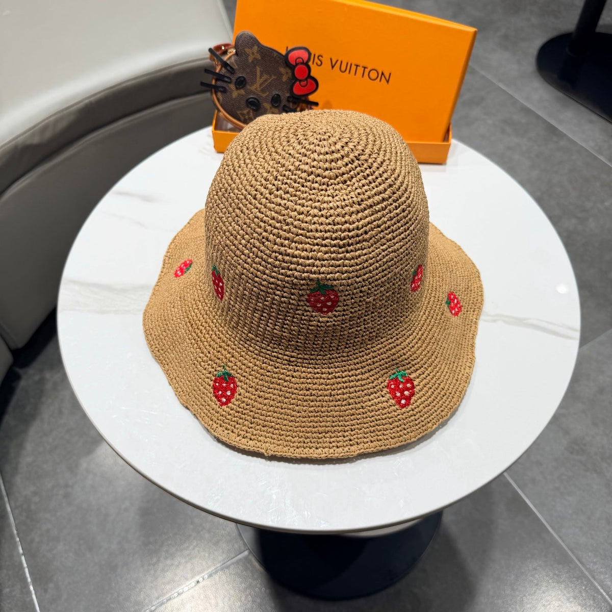 LV Fisherman's Hat Camel in Woven 207169