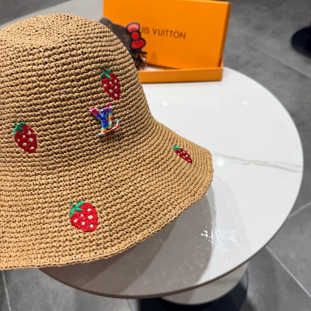 LV Fisherman's Hat Camel in Woven 207169