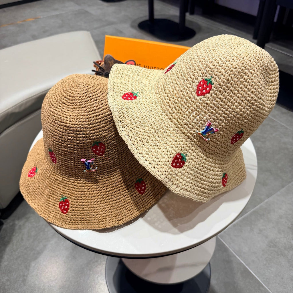 LV Fisherman's Hat Camel in Woven 207169