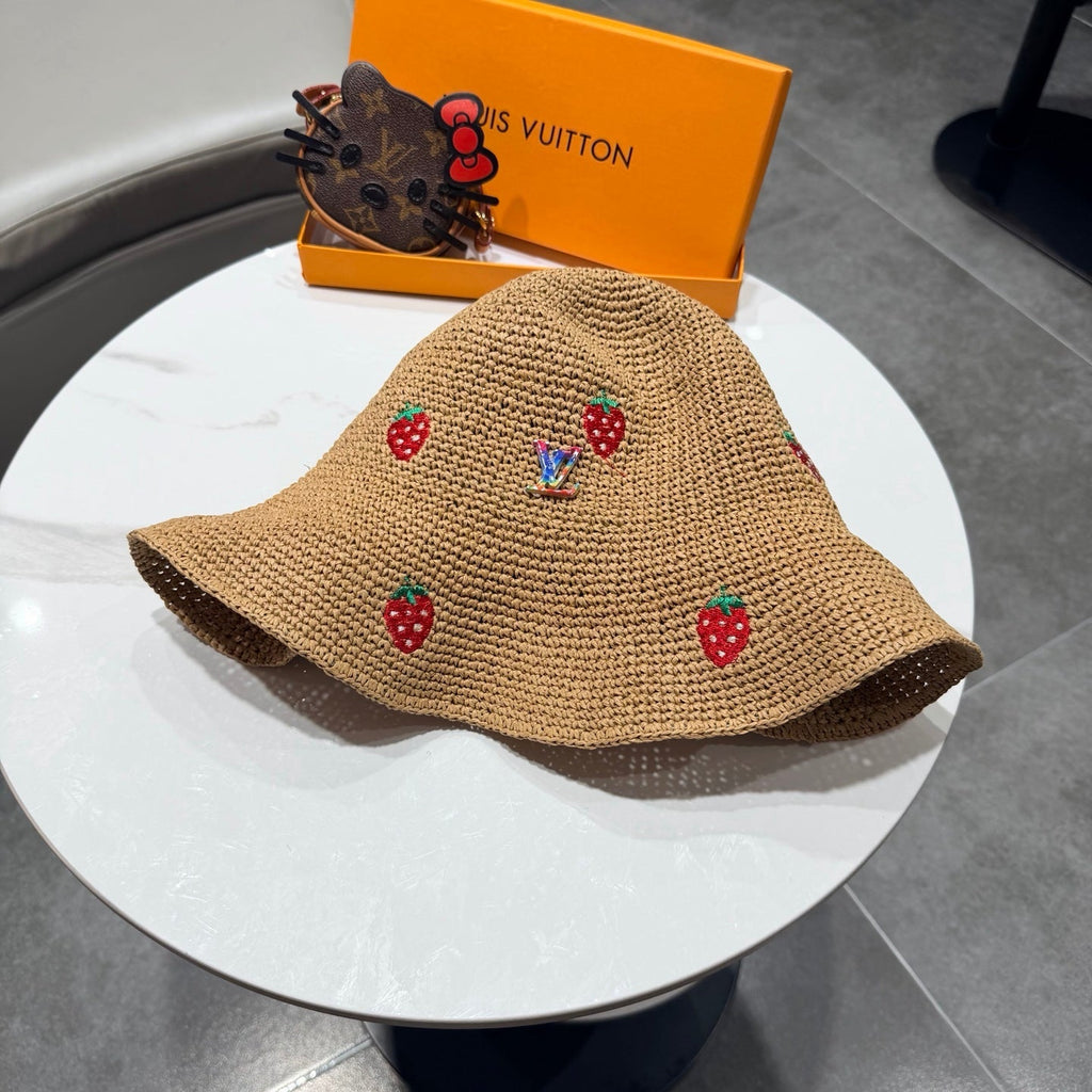 LV Fisherman's Hat Camel in Woven 207169