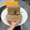 LV Hat Camel Beige in Straw 205588