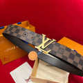 LV ICONIC 38 MM IN BROWN DAMIER CALFSKIN GOLD HARDWARE