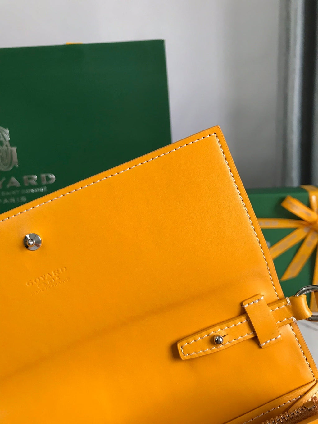 Goyard Varenne Continental Wallet 19cm Yellow Canvas & Calfskin
