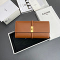 TRIOMPHE Large Wallet 16 Tan Satinated Cowhide