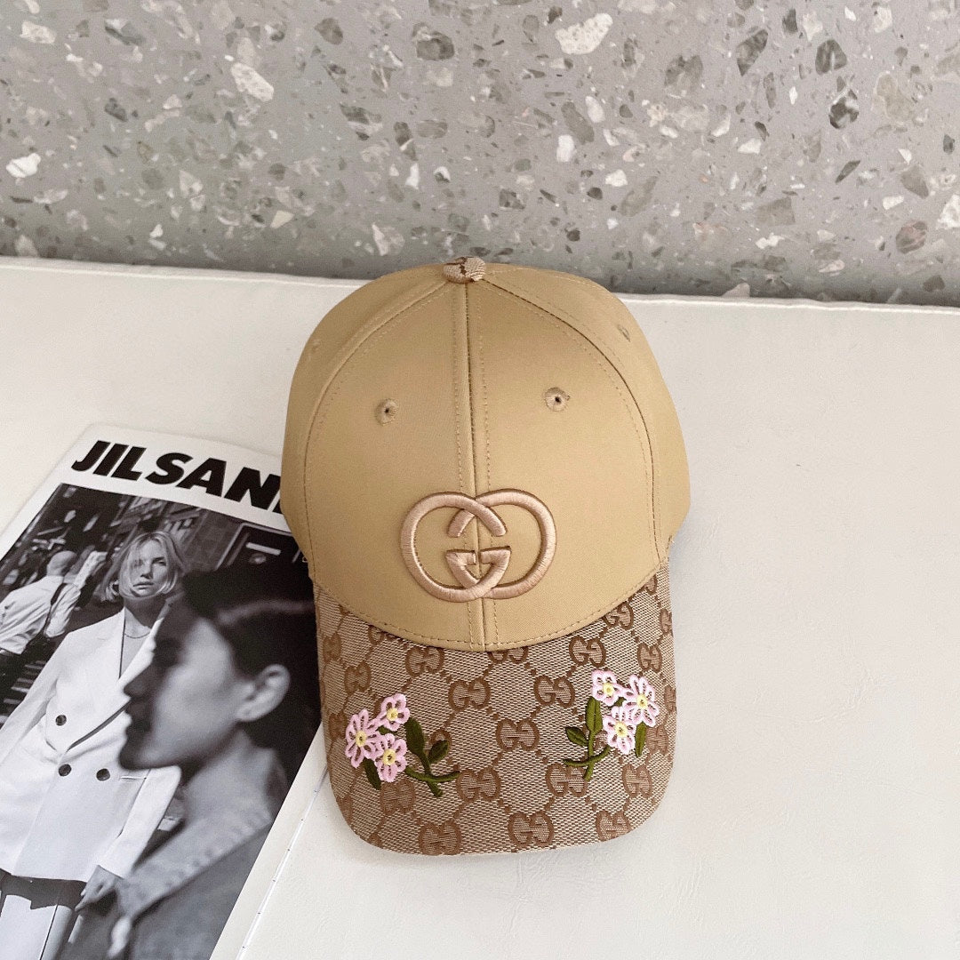 BAKER BOY CAP IN PEANUT BROWN MIX CAMEL BROWN MONOGRAM JACQUARD FABRIC 136302