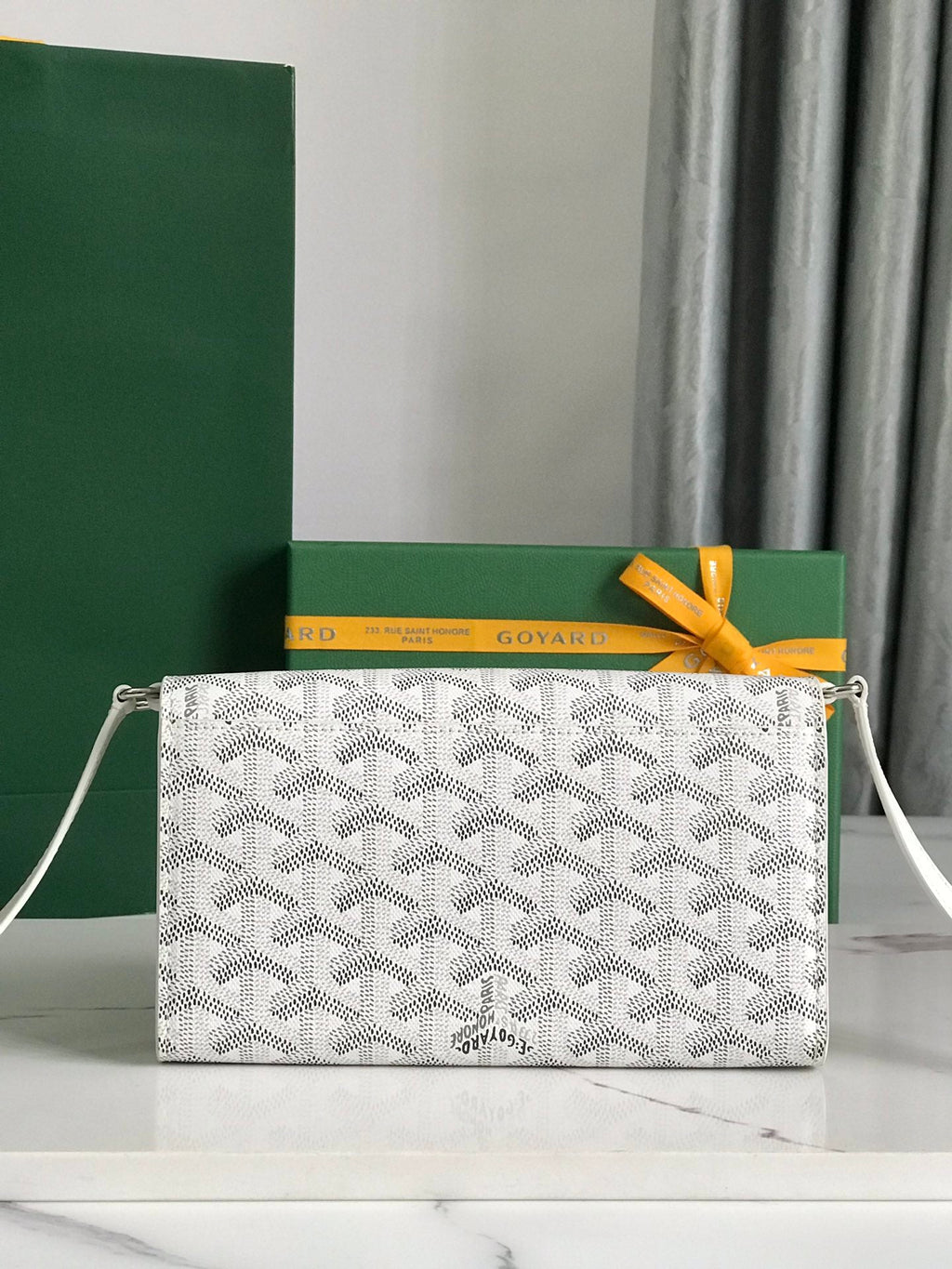 Goyard Varenne Continental Wallet White Canvas & Calfskin