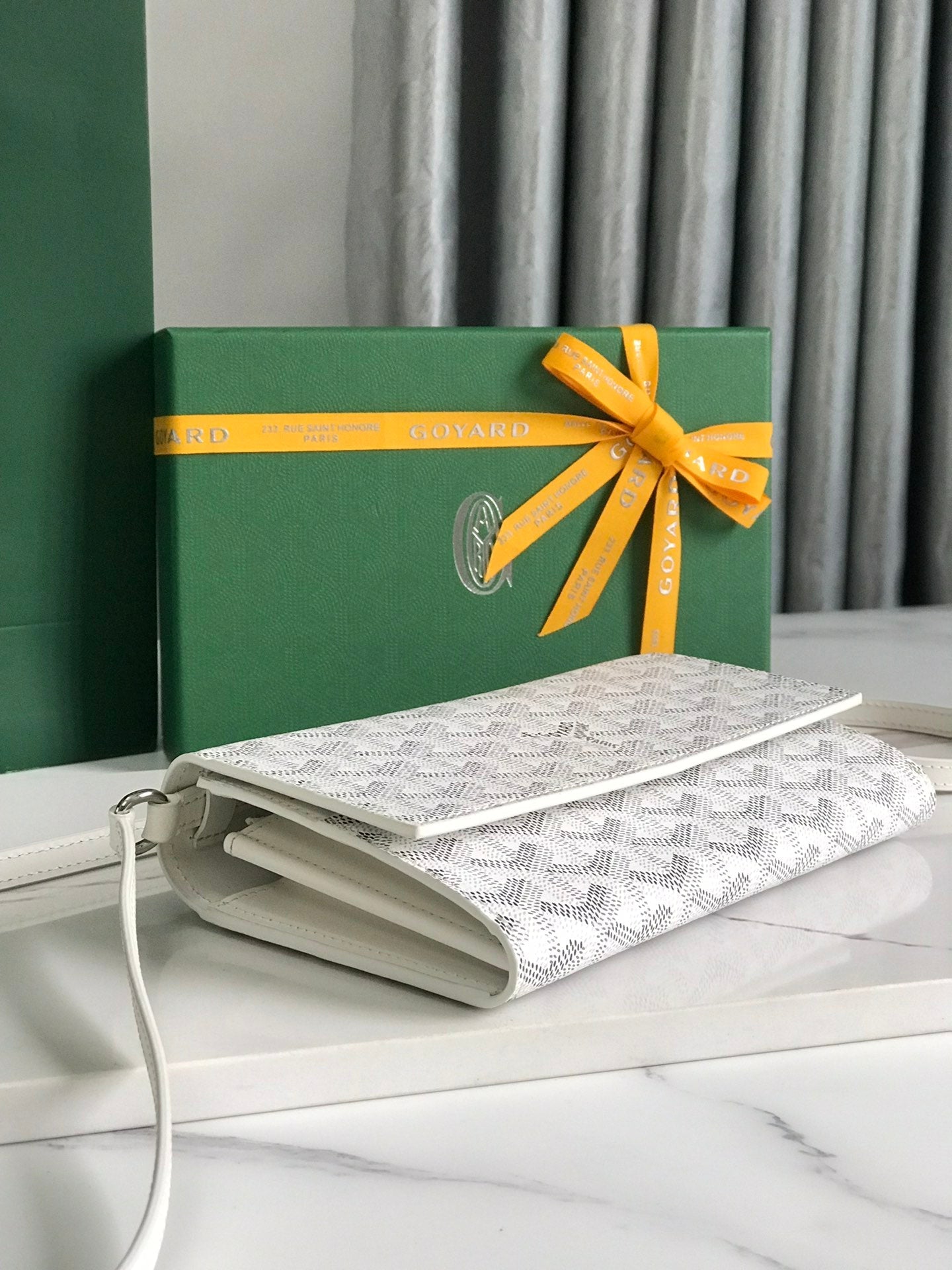 Goyard Varenne Continental Wallet White Canvas & Calfskin