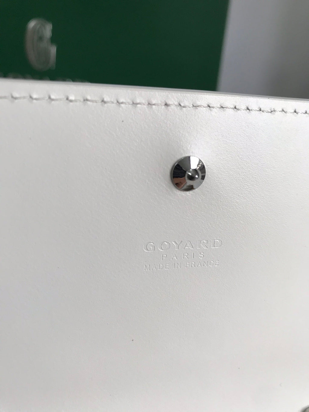 Goyard Varenne Continental Wallet White Canvas & Calfskin
