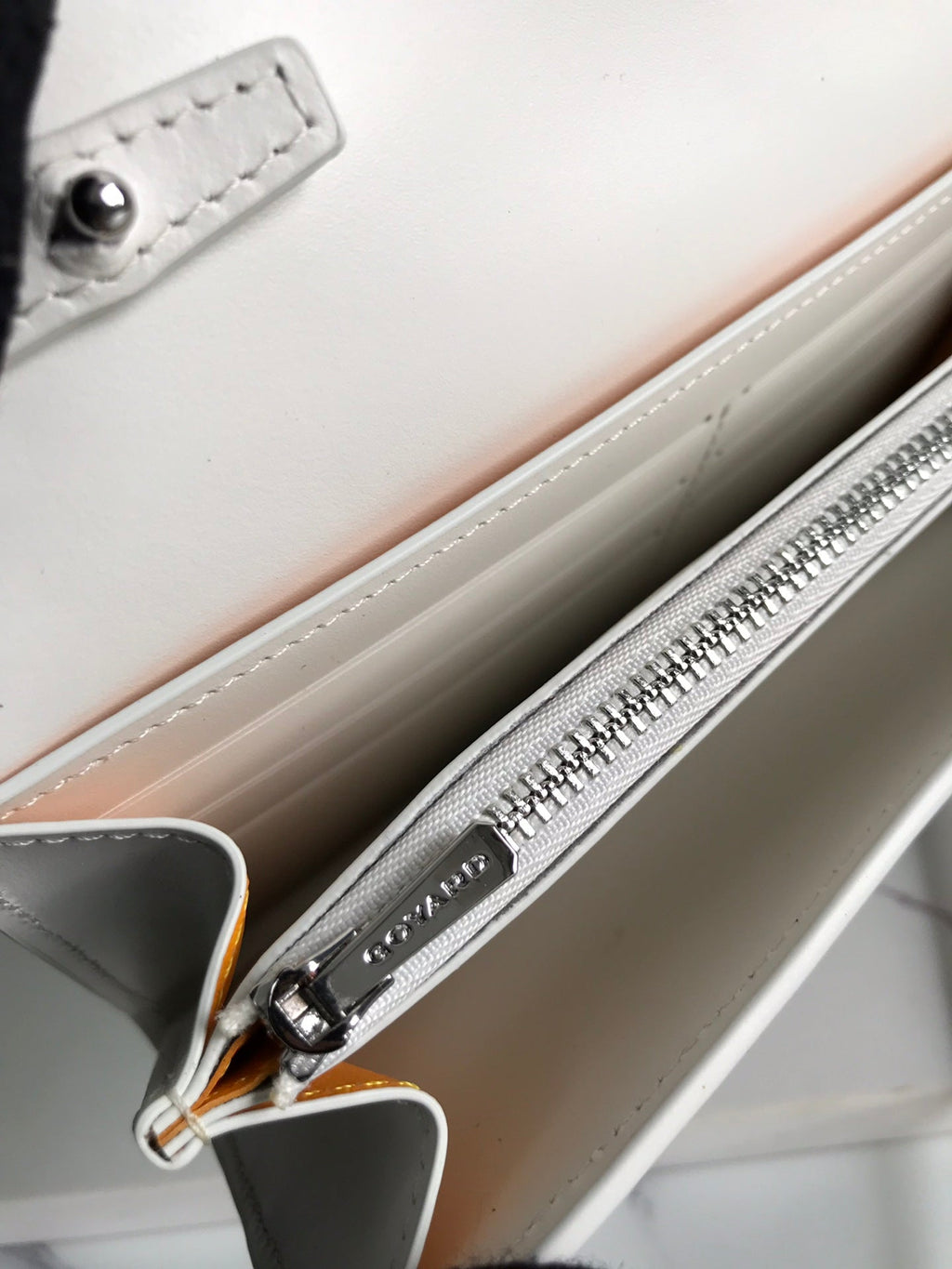 Goyard Varenne Continental Wallet White Canvas & Calfskin