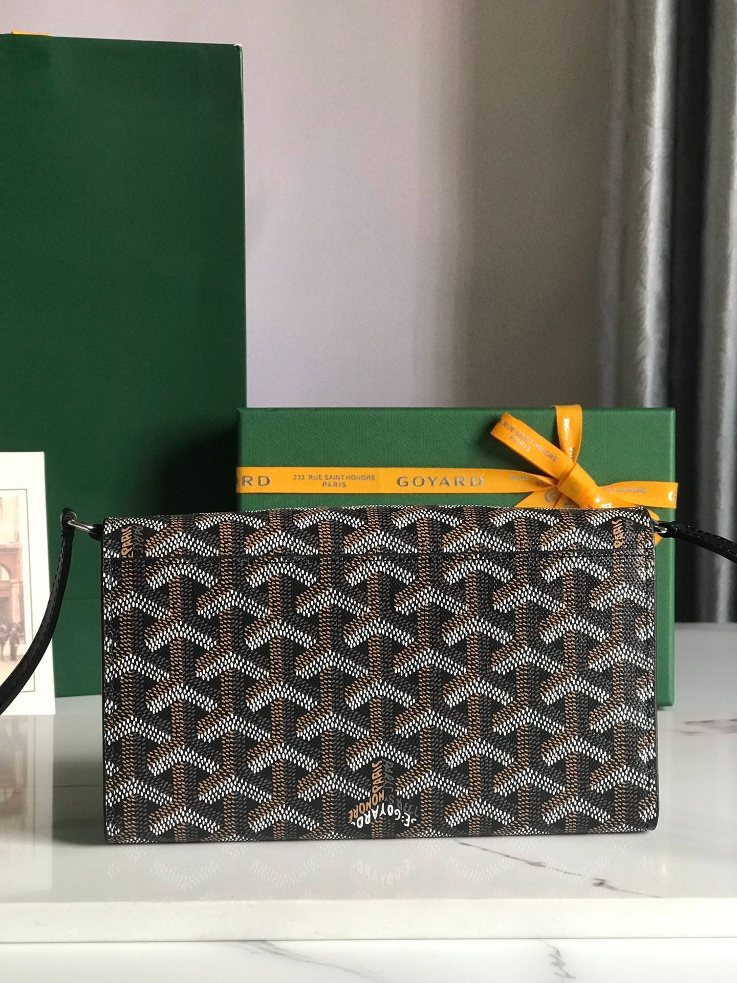 Goyard Varenne Continental Wallet Black Canvas & Calfskin