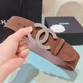 CC Belt 5.0 Brass Hardware Buckle Brown Suede 200103