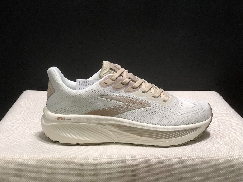 Brooks Ghost 17 Neutral Road Running Shoes Off‑White Taupe