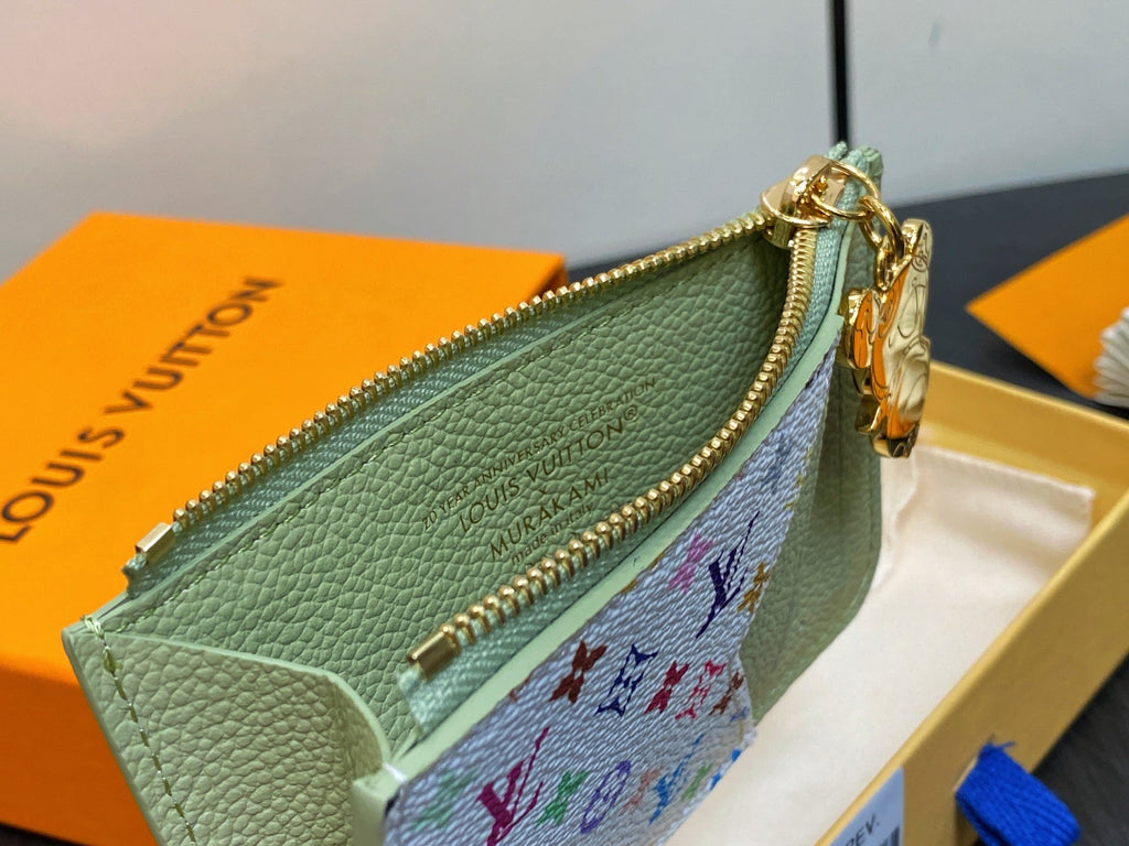 LV x TM ROMY Wallet Green Gold Leather 329890
