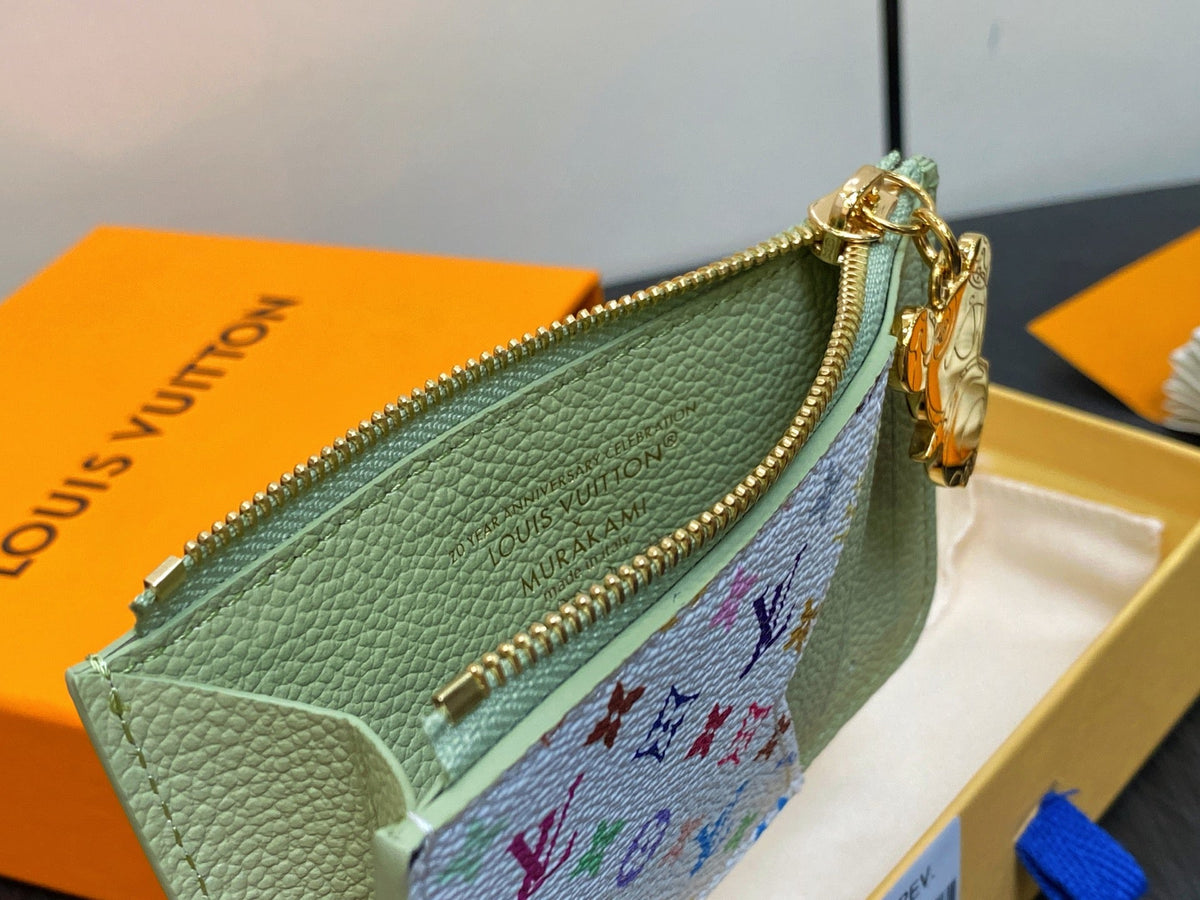 LV x TM ROMY Wallet Green Gold Leather 329890