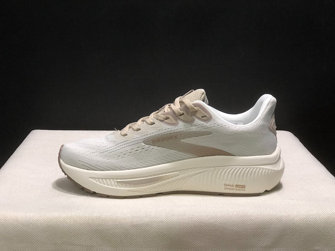 Brooks Ghost 17 Neutral Road Running Shoes Off‑White Taupe