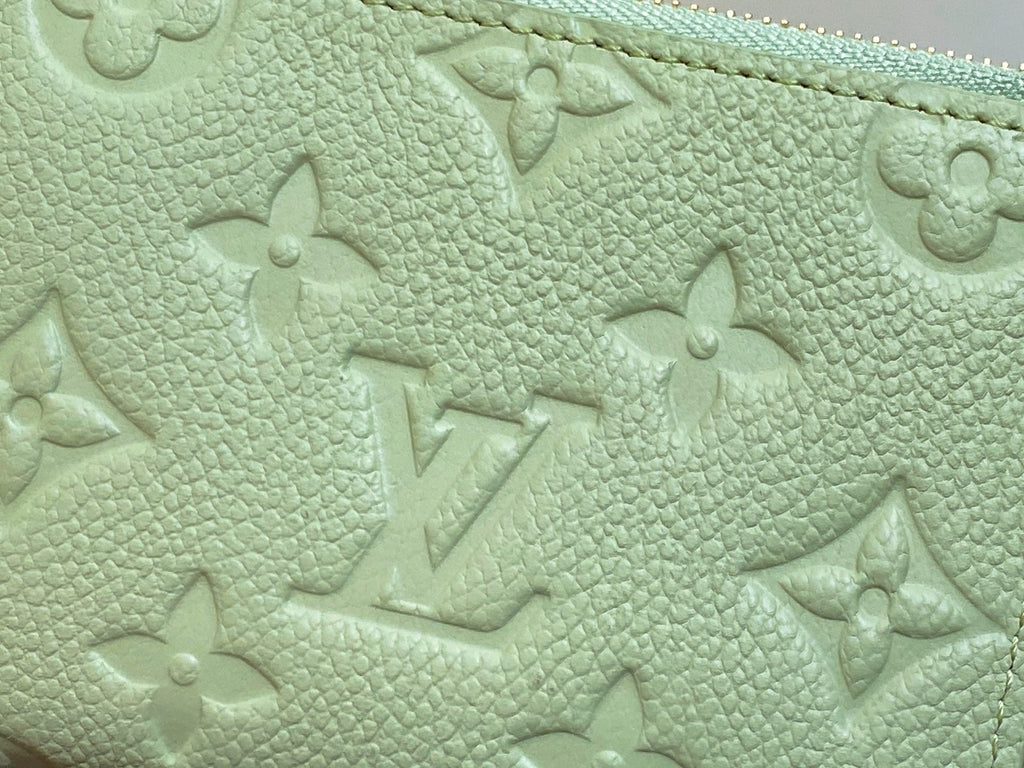 LV x TM Portfolio Lisa Wallet Green Gold Leather 329882