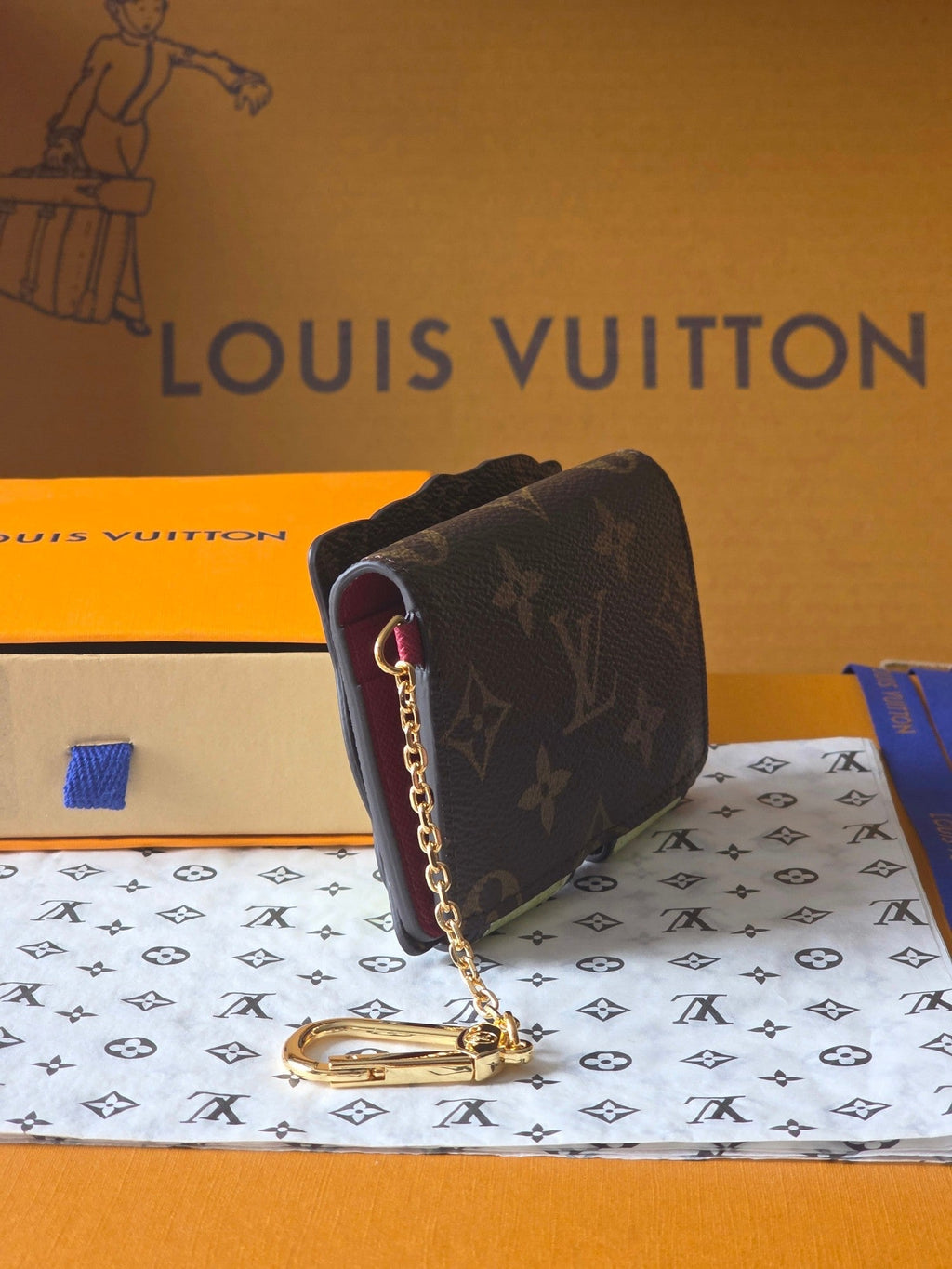 LV Pawket Wallet Brown Calfskin 275006
