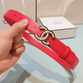 CC Belt 3.0 Scalloped Edge Buckle Red Cowhide 200008