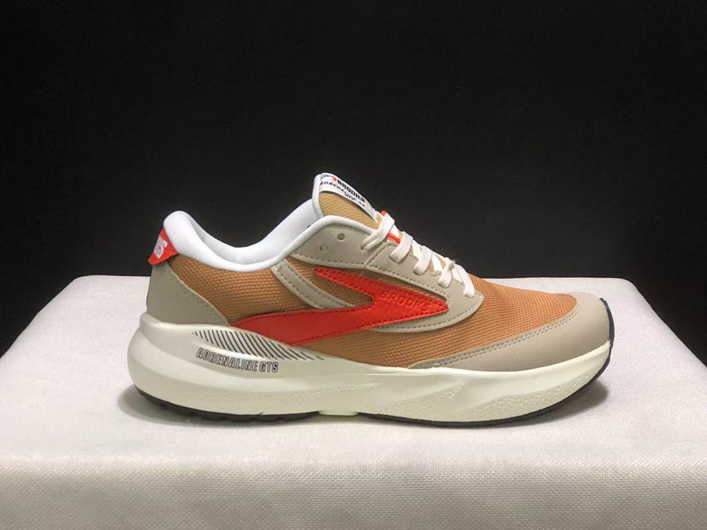 Brooks Adrenaline GTS 24 Support Road Running Shoes Tan Beige Orange
