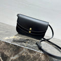 Celin Duo Wallet On Strap Triomphe Black Calfskin