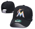 New Era Miami Marlins 9Forty The League Black Adjustable Strap Hat
