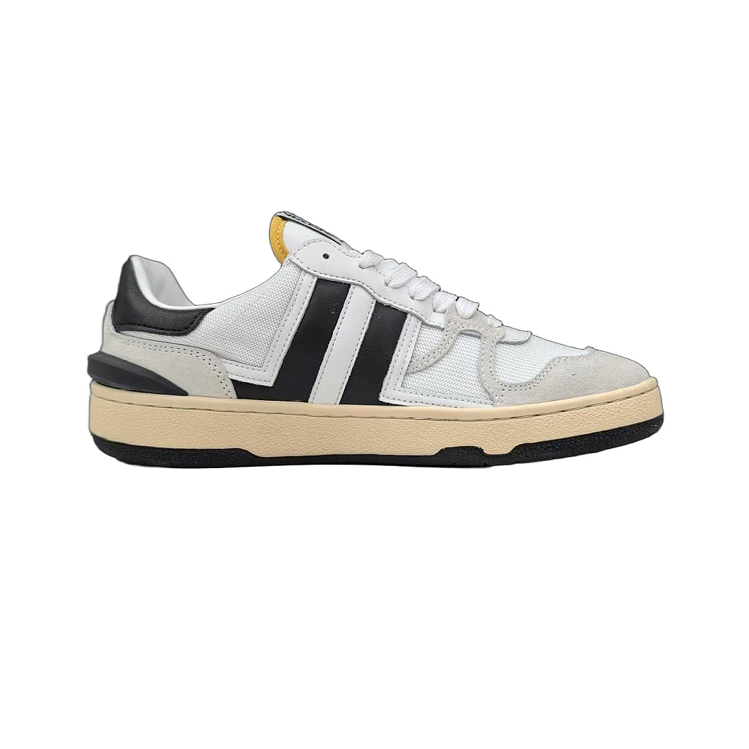 Lanvin CLAY SNEAKERS IN MESH AND LEATHER White/Black
