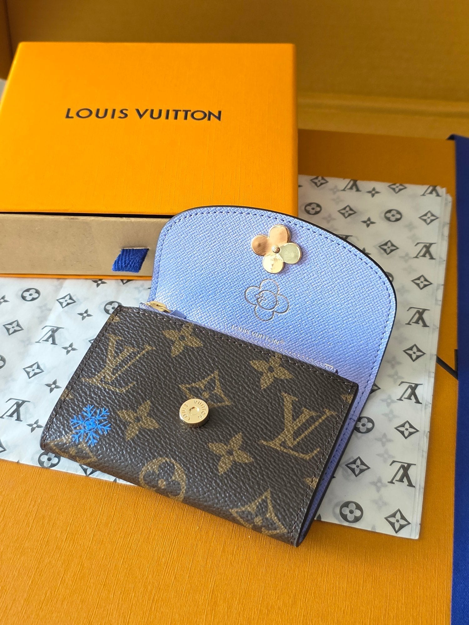 LV Christmas Collection Rosalie Wallet Brown Monogram Canvas 274906