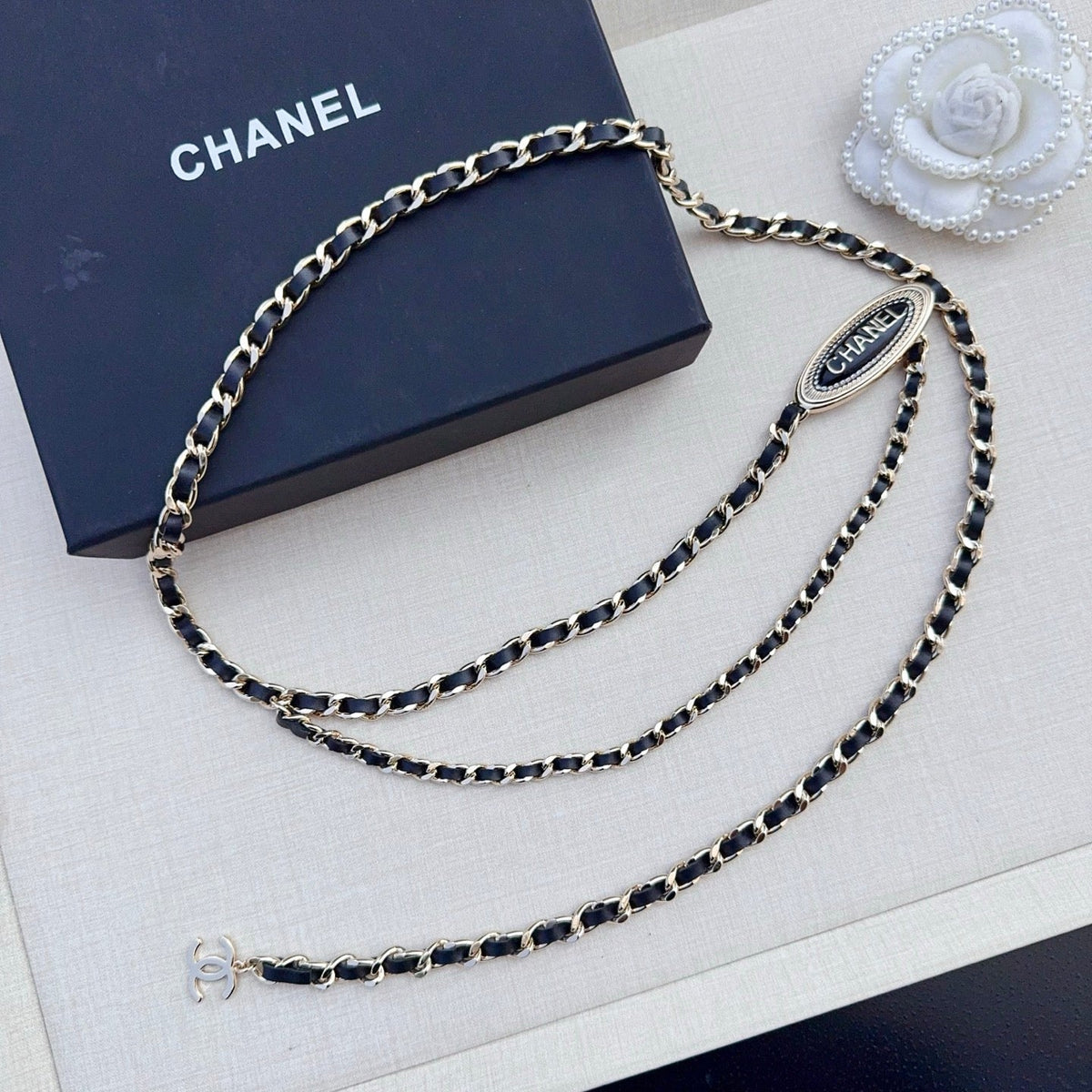 CC Waist Chain With Leather 199996