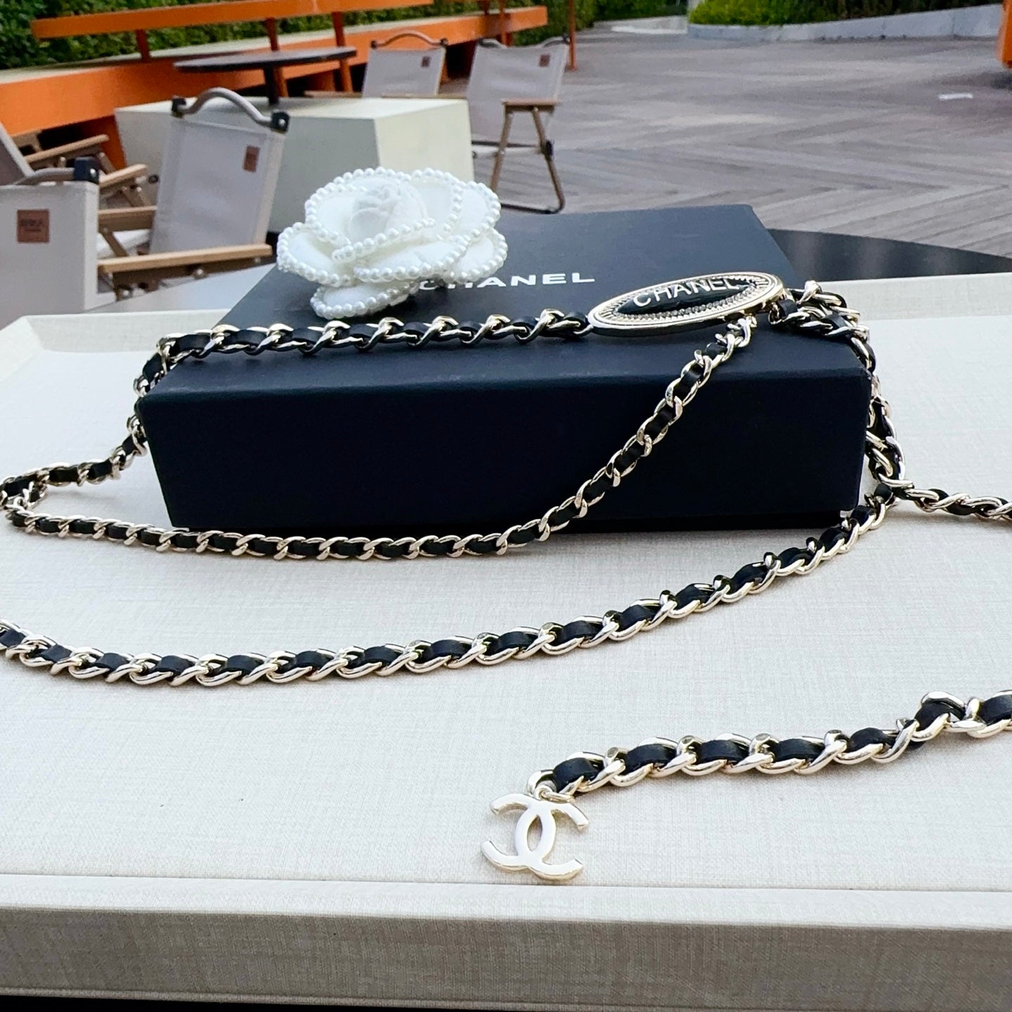 CC Waist Chain With Leather 199996