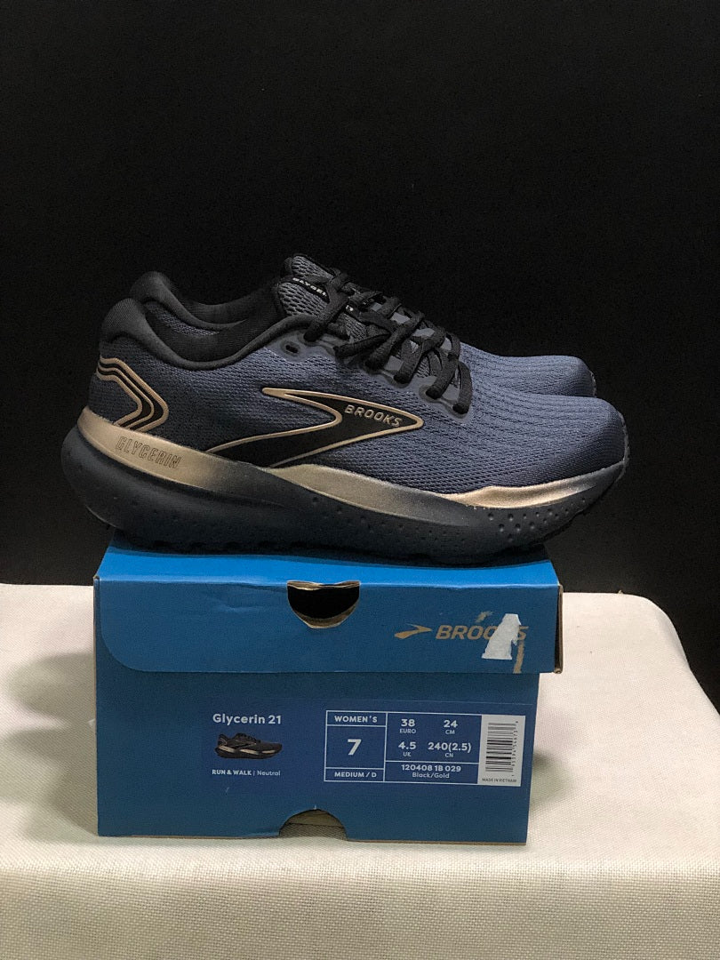 Brooks Glycerin 21 Neutral Running Shoes Black/Gold