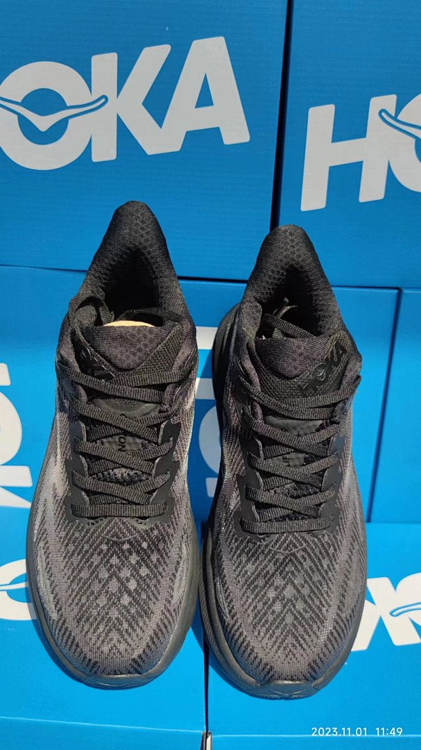 HOKA Men's Clifton 9 Running Shoes Triple Black
