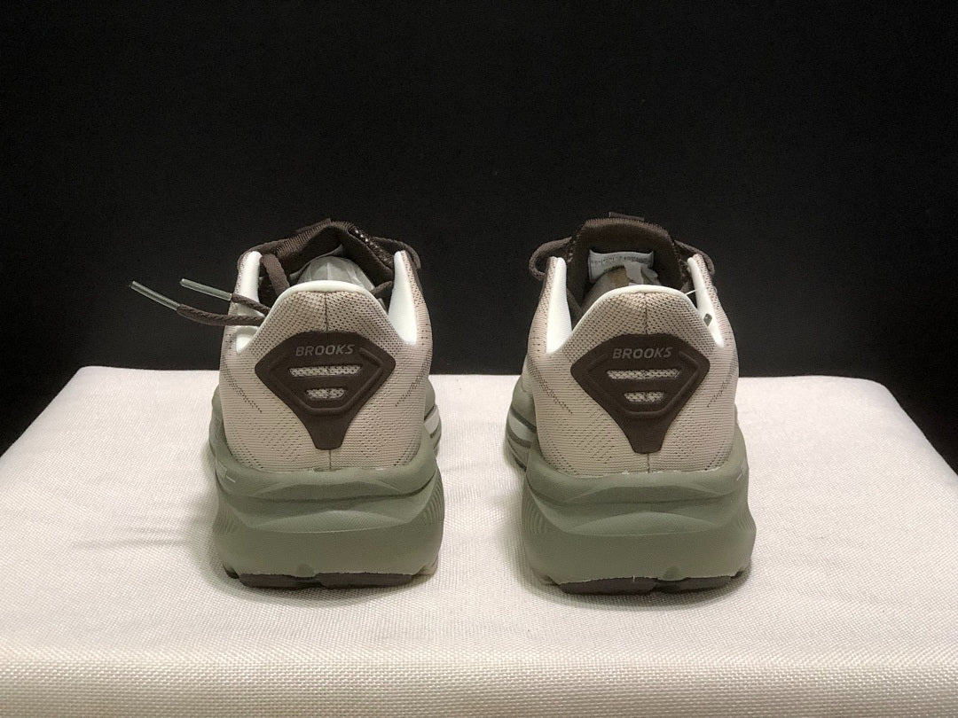 Brooks Ghost 17 Neutral Road Running Shoes Beige Olive Green