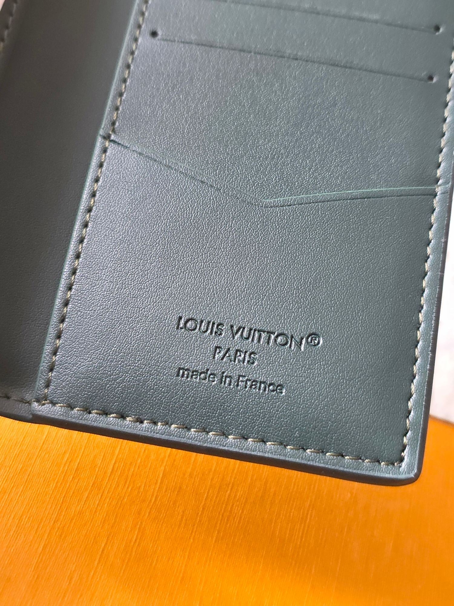 LV Pocket Dark Gray Wallet in Montgomery calfskin 274803