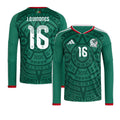 Julián Quiñones 16 Mexico National Team 2026 Home Long Sleeve Jersey - Green