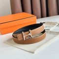 HM Mors H buckle & Reversible 24 mm belt Black Brown leather 125350