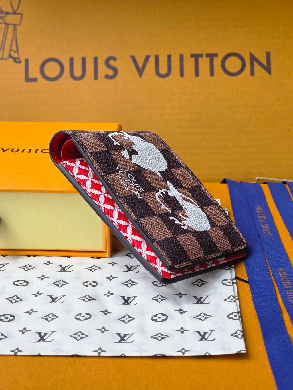 LV Collaboration Short Wallet  Brown PVC Fabric with Leather 274752