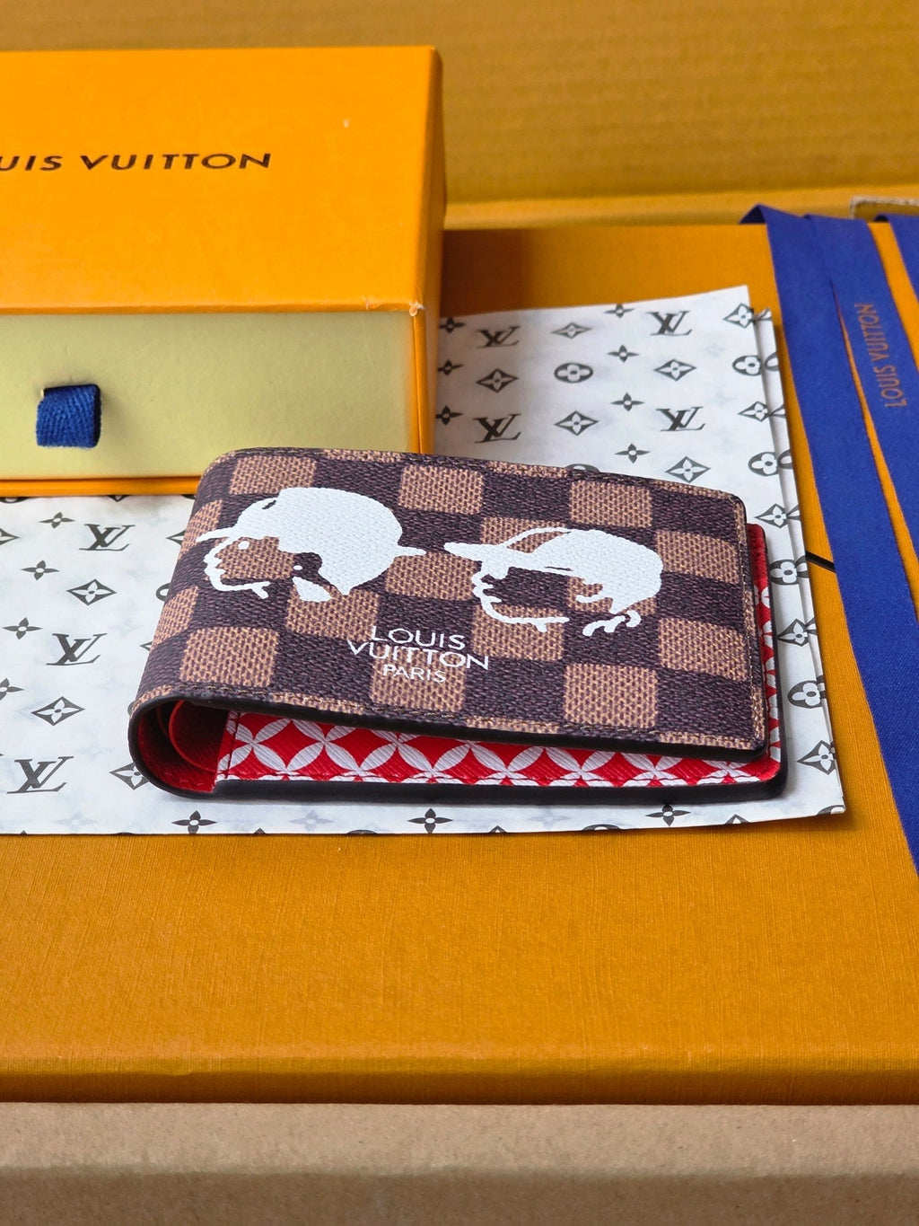 LV Collaboration Short Wallet  Brown PVC Fabric with Leather 274752