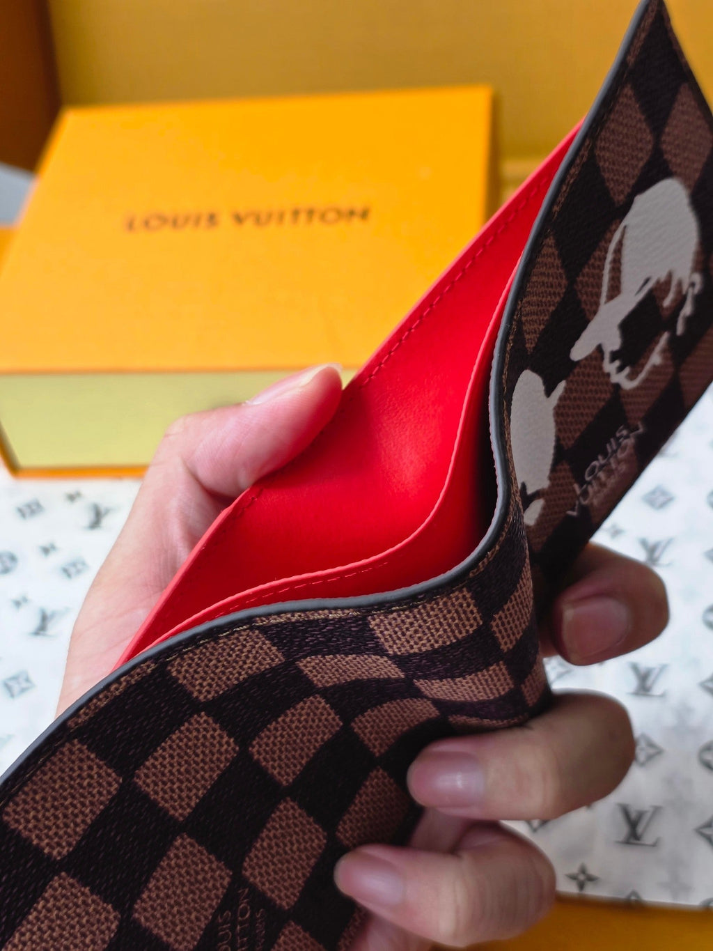 LV Collaboration Short Wallet  Brown PVC Fabric with Leather 274752