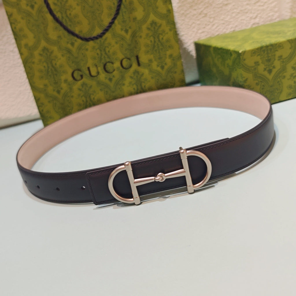 GG 3.0 Horsebit-Detailed Belt Black Sliver Smooth Leather 200189