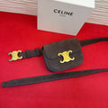 Celin Chocolate Suede Belt Bag 200157