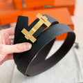 HM Jumping Belt 38 Mm Black Dark Brown Leather Strap