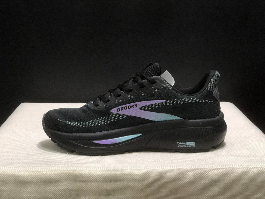 Brooks Ghost 17 Neutral Road Running Shoes Black Purple Teal Gradient